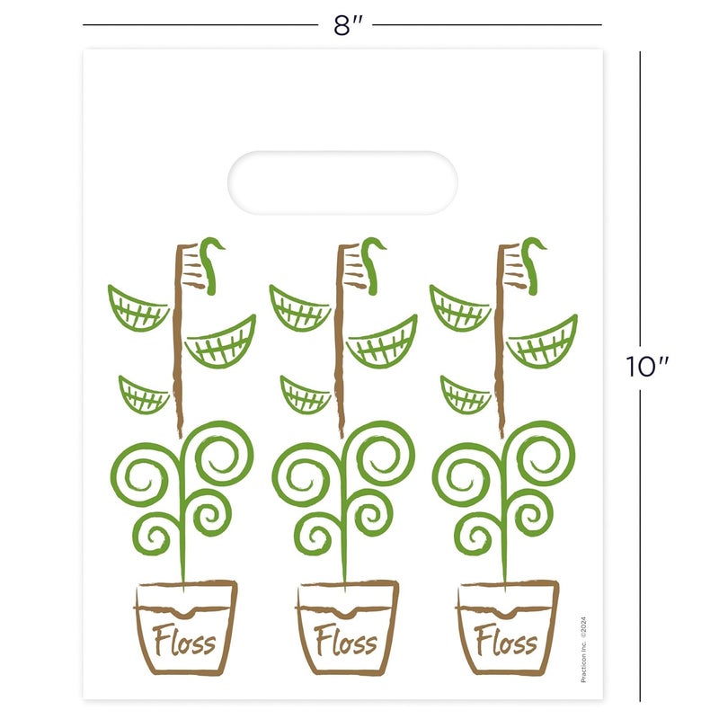Practicon Growing Smiles Dental Giveaway Bags, 8" x 10", 100 Pack - Image 4