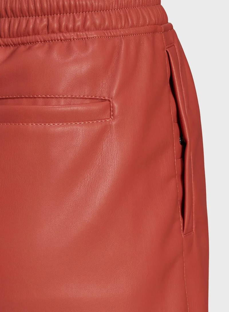 adidas Originals Faux Leather Track Pants