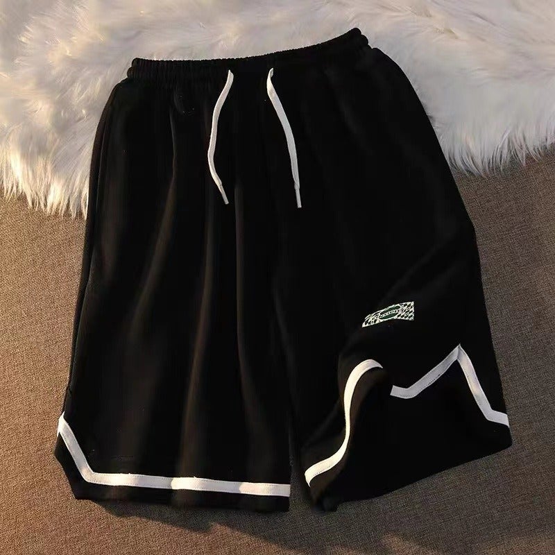 Generic American Basketball Shorts Mens Design Sense Niche oversize Pants High Street Heavy Four-and-Five Pants Sports Pants for Summer Apricot - Image 2