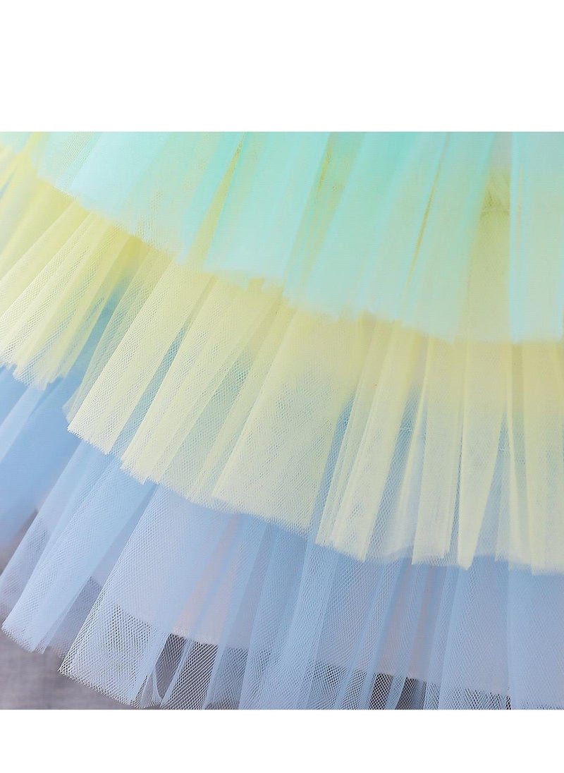 Best Gift Fashion - Floral Gown Kids Party Dress Clothes Green Color - Image 1