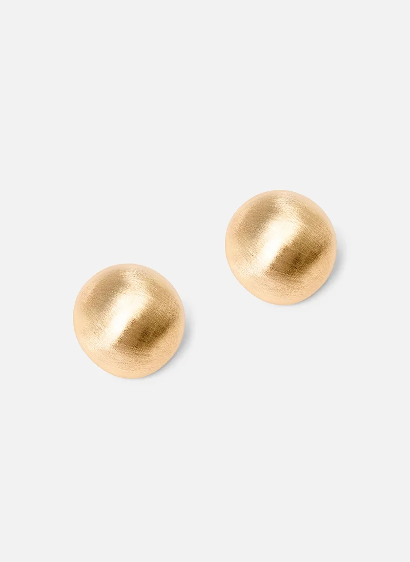 Lichi Matte round earrings