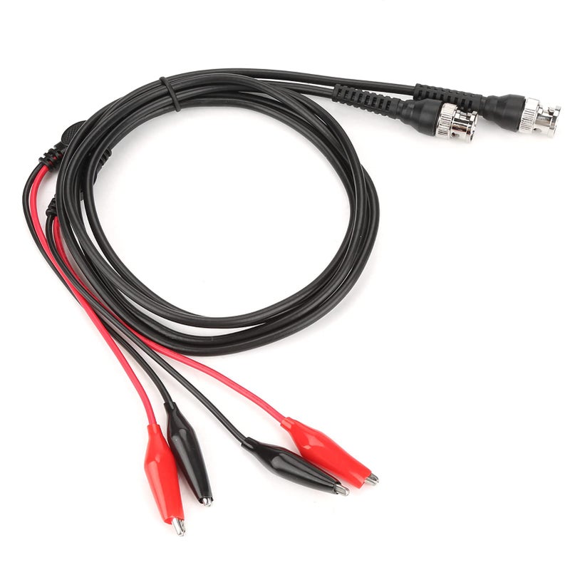 2pcs BNC to Crocodile Clip Oscilloscope Probe Cables with Alligator Clips - Image 5