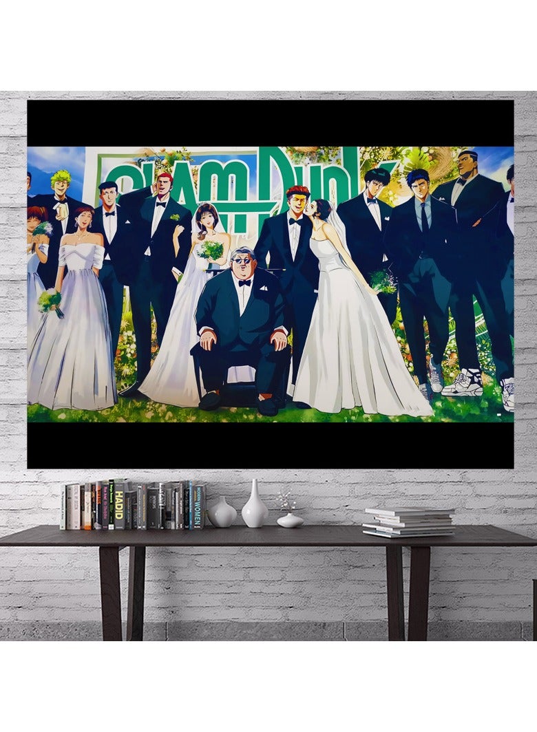 KUYING New Slam Dunk Background Cloth Wall Cloth Decorative Tapestry 