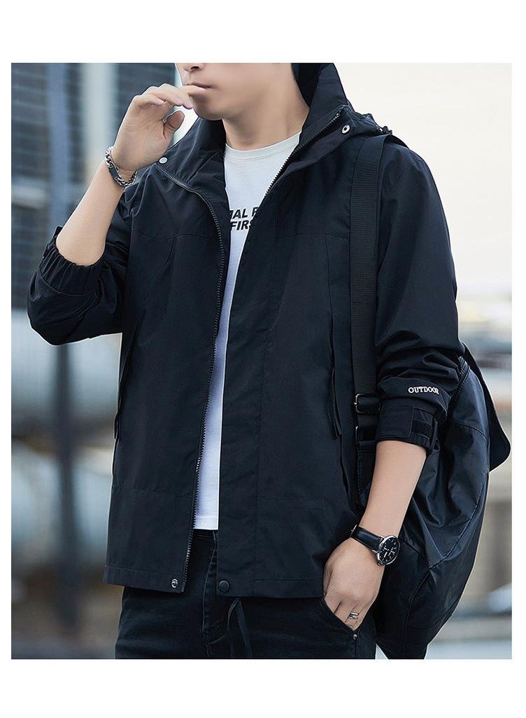 Fashionable Men's Windproof And Waterproof Outdoor Sports Hooded Jacket  - Image 2