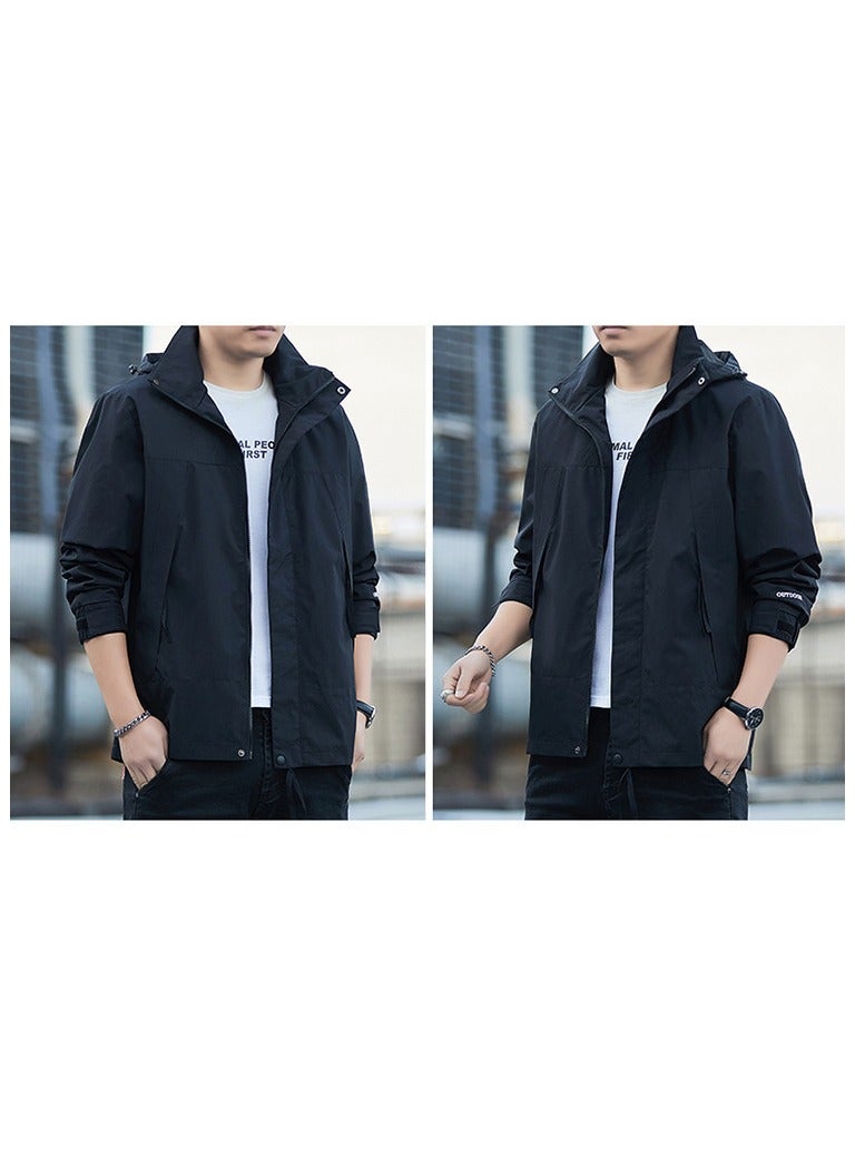 Fashionable Men's Windproof And Waterproof Outdoor Sports Hooded Jacket  - Image 3