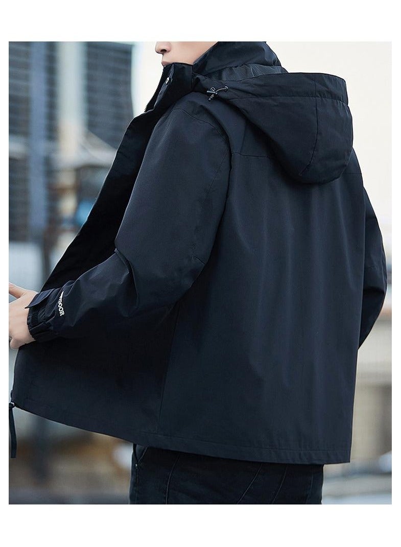 Fashionable Men's Windproof And Waterproof Outdoor Sports Hooded Jacket  - Image 4