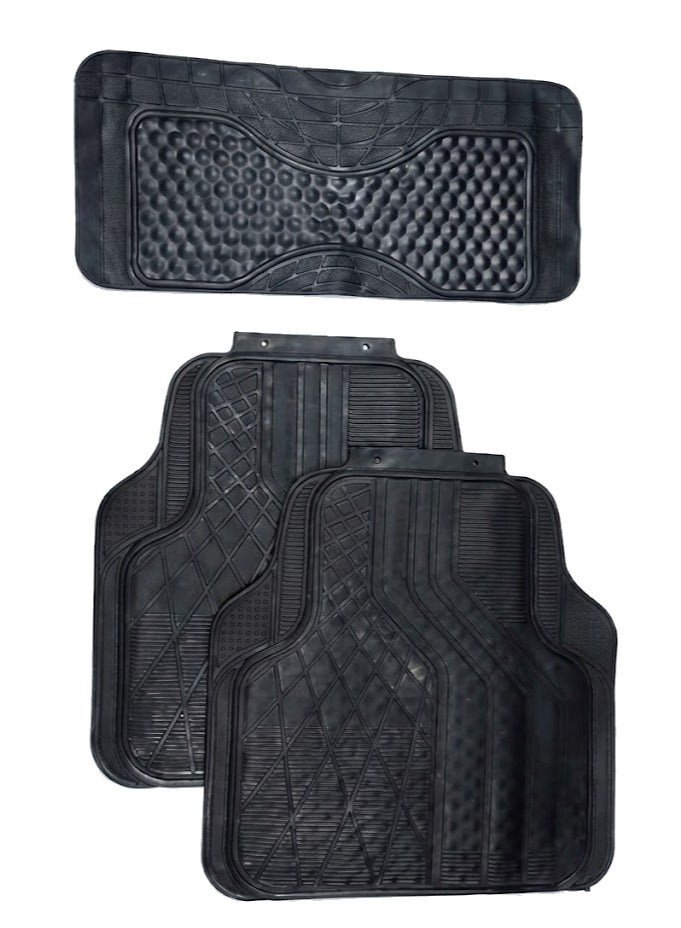 فولكس فاجن مجموعة دواسات سيارة امامية وخلفية مخصصة من الجلد بتغطية كاملة مضادة للماء مانعة للانزلاق بلون اسود لسيارة فولكس فاجن من 5 قطع - Image 2