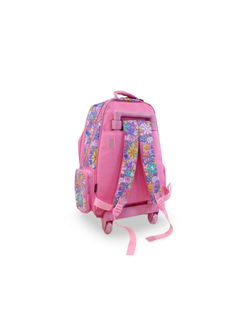 Smiggle Trolley Bag Smile Design 18 Inches – Pink - Image 2