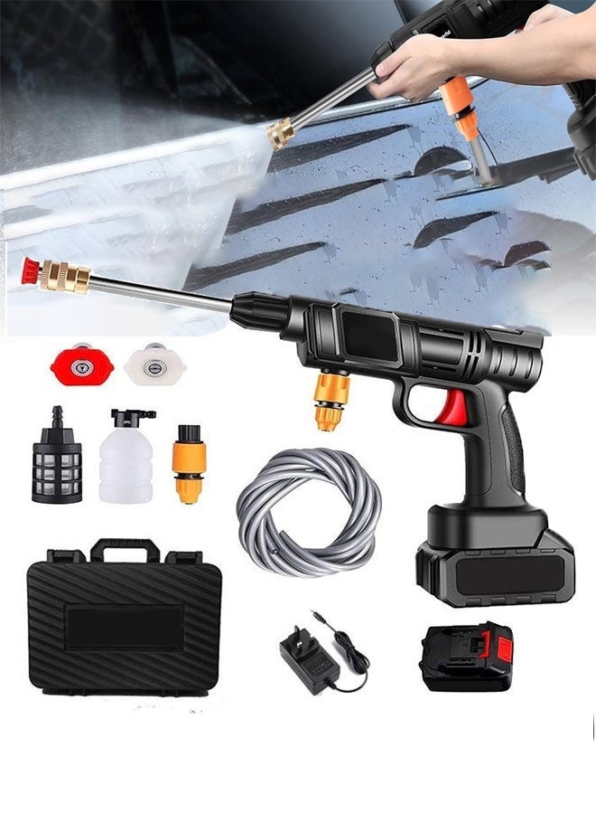 Bukela Cordless Pressure Washer,1500W Portable Battery Pressure Washer, 60Bar/870 PSI High Pressur𝗲 Washer Gun with 2 Nozzles, 2 Battery, 5m Hose Cordless Jet Washers/Pressur𝗲 Washer for Car/Floor/Patio - Image 1