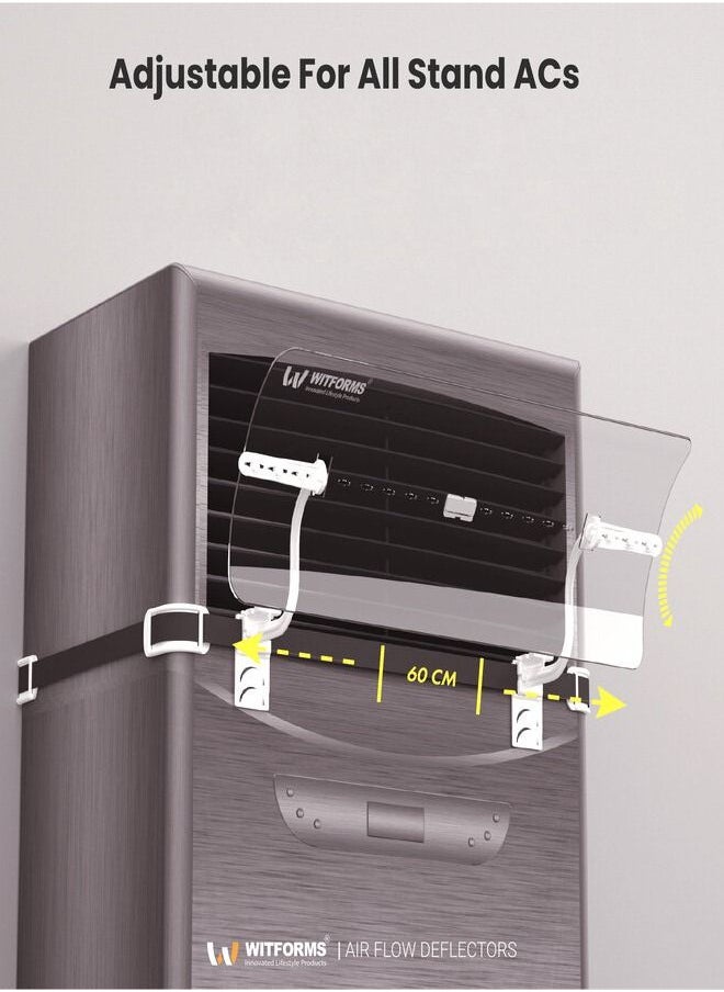 Witforms - Witforms / Stand - Adjustable AC air Deflector Suitable for Booster air conditioners. Enhance Cooling and Heating Circulation - Image 1