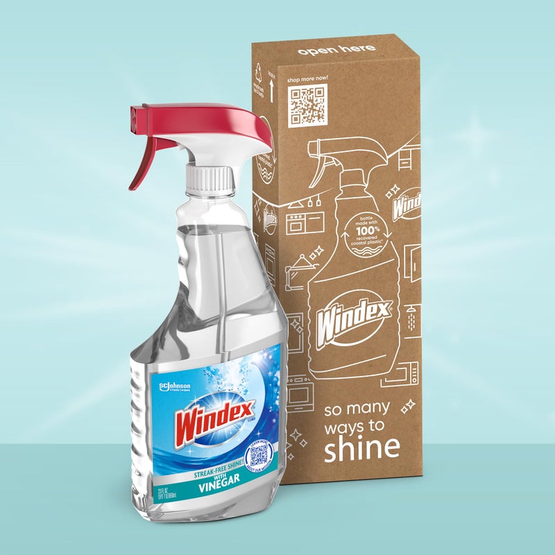 Windex Vinegar Glass and Surface Cleaner Spray Bottle, Packaging Designed to Prevent Leakage and Breaking, Surface Cleaning Spray, 23 Fl Oz - Image 3