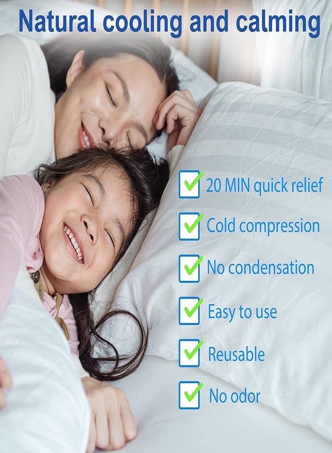 PUNZONE قبعة بونزون لتخفيف الصداع النصفي، غطاء رأس بارد لتخفيف الصداع النصفي/قناع كمادات ثلجية للرأس، غطاء رأس بارد لتخفيف الصداع، مثالي للتوتر والجيوب الأنفية والإجهاد - Image 5