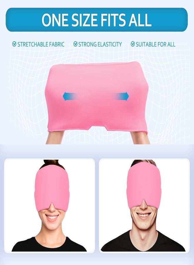 PUNZONE قبعة بونزون لتخفيف الصداع النصفي، غطاء رأس بارد لتخفيف الصداع النصفي/قناع كمادات ثلجية للرأس، غطاء رأس بارد لتخفيف الصداع، مثالي للتوتر والجيوب الأنفية والإجهاد - Image 2