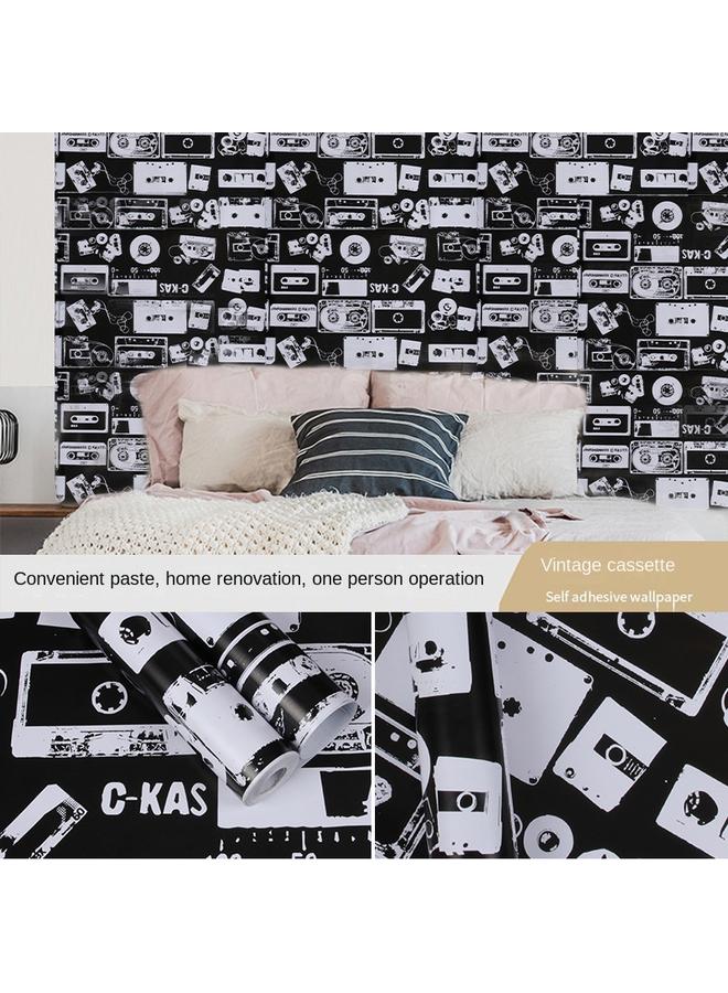 Bluejw Nordic Striped Wallpaper Self-adhesive Living Room Dormitory Checkerboard Ins Background Wallpaper Adhesive Wardrobe Ins Paper - Image 1