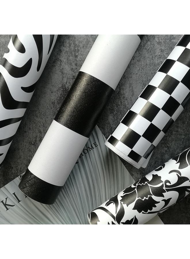 Bluejw Nordic Striped Wallpaper Self-adhesive Living Room Dormitory Checkerboard Ins Background Wallpaper Adhesive Wardrobe Ins Paper - Image 4