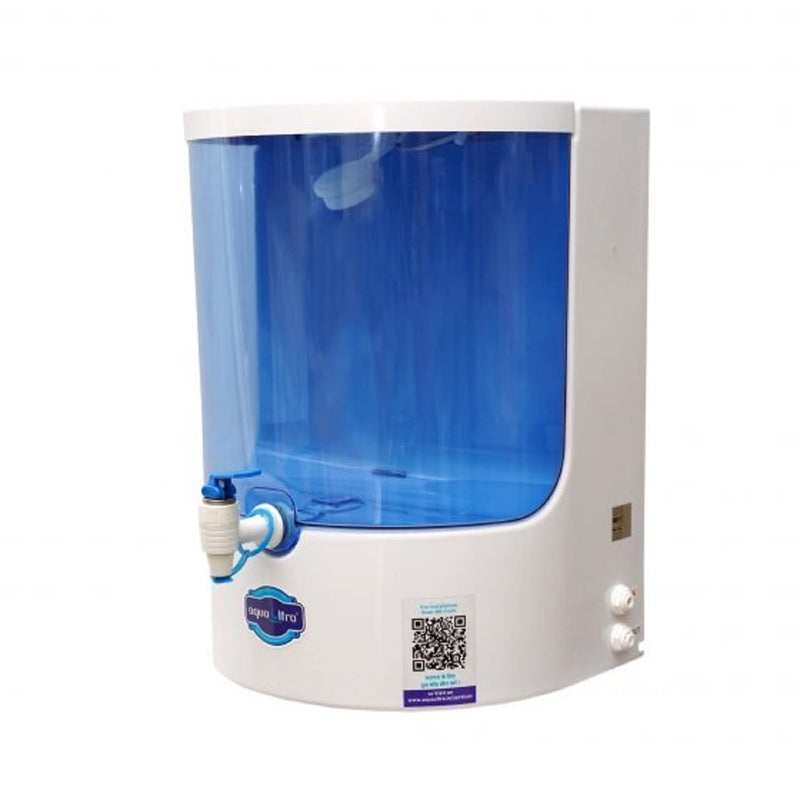 AQUAULTRA منقي المياه AQUAULTRA C11 بتقنية النحاس مع تعقيم ذكي LED UV في الخزان للمنزل والمكتب أبيض أزرق_9 لترات - Image 2