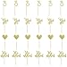 Sliverdew 24 Pcs He Asked She Said Yes Cake Topper Gold Cupcake Toppers Heart Diamond Ring Cupcake Picks Glitter Cupcake Decorations for Wedding Engagement Bridal Shower Party Cake Decorations - Image 2