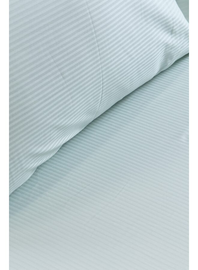 محلة طقم ملاءة سرير مفردة + غطاء وسادة - مخطط ساتان ٤ مم - ١٠٠٪ قطن مصري - Image 3