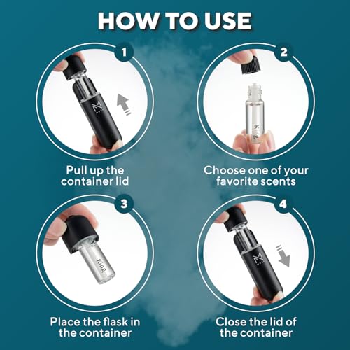MYZI معطر هواء السيارة MYZI، معطر زيت أساسي للسيارة بدون ماء مع 6 روائح تعبئة، معطر هواء السيارة، معطر عطر السيارة - Image 4