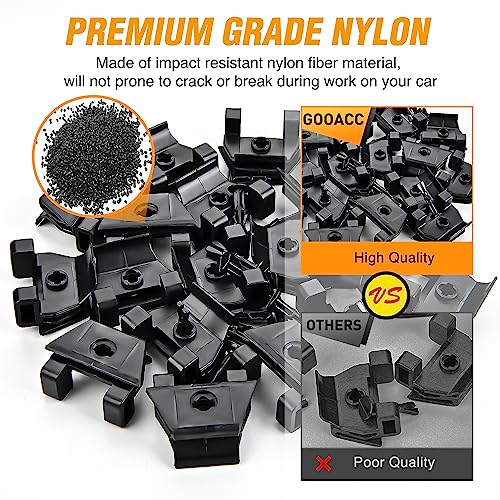 GOOACC 20 Sets Fender Liner Bumper Cover Clips and Pin Retainer for Toyota Lexus 53879-06100 47749-06010 Camry Avalon CT200h ES300h ES350 GS350 RX350 RX450h HS250h 53879-30040 47749-50090 - Image 3