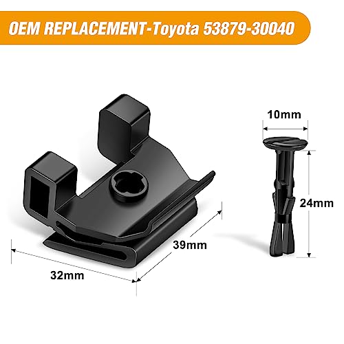 GOOACC 20 Sets Fender Liner Bumper Cover Clips and Pin Retainer for Toyota Lexus 53879-06100 47749-06010 Camry Avalon CT200h ES300h ES350 GS350 RX350 RX450h HS250h 53879-30040 47749-50090 - Image 2