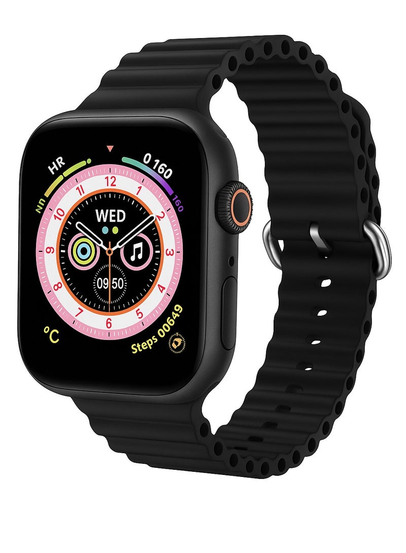 Smart WatchT900 for Girls Boys Kids Teens Men Women with Pressure Monitor Fitness Tracker Call and Message Notification - Rectangular Dial