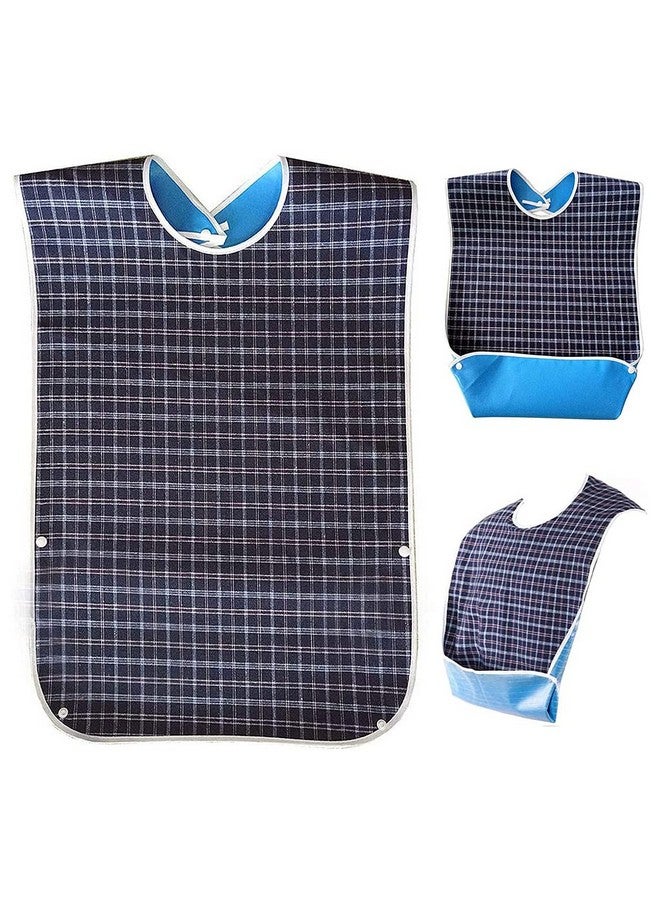 HASTHIP® Adult Bibs,Adult The Eldly Bib Adult Washable Dining Bibs for Elderly Blue - Image 1