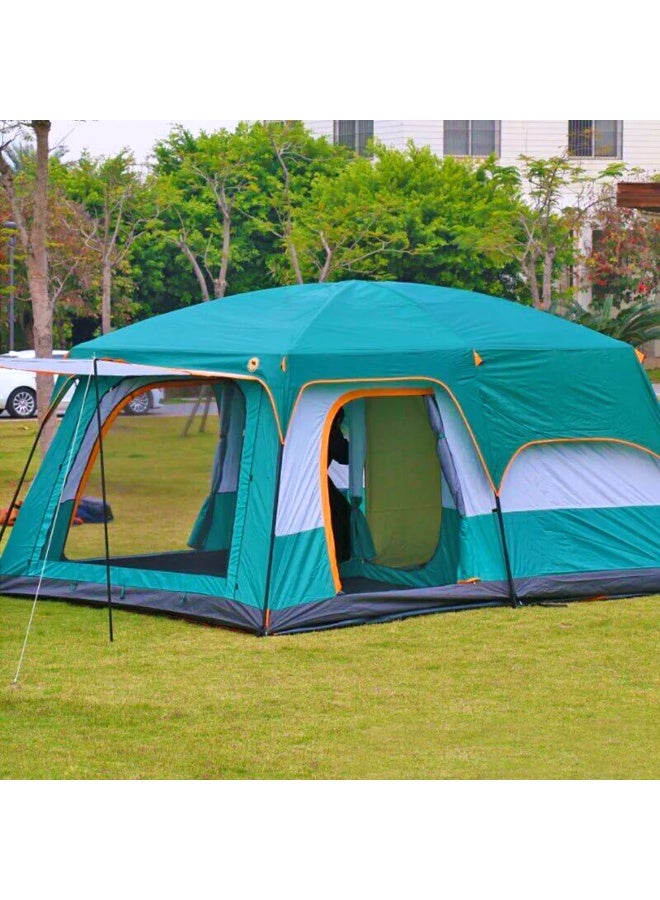 توبيز خيمة توبي الجديدة للتخييم الخارجي بطبقتين، تتسع من ٤ إلى ٦ أشخاص، غرفة نوم وغرفة معيشة، كابينة عائلية (أخضر) - Image 2
