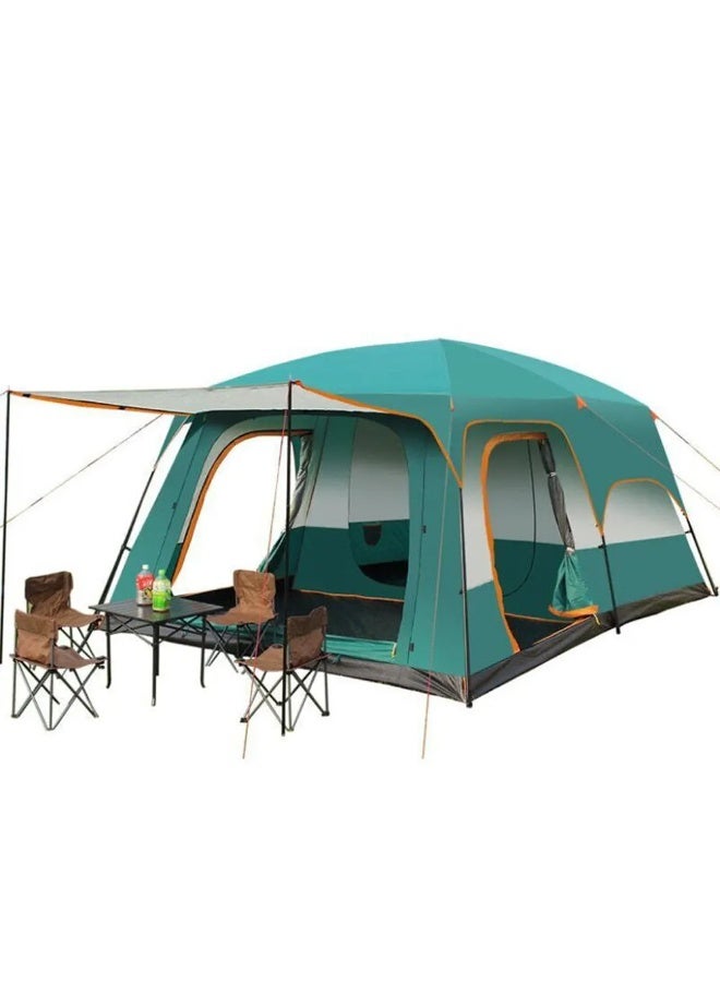 توبيز خيمة توبي الجديدة للتخييم الخارجي بطبقتين، تتسع من ٤ إلى ٦ أشخاص، غرفة نوم وغرفة معيشة، كابينة عائلية (أخضر) - Image 1