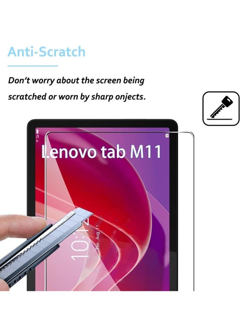 يوارب كينج واقي شاشة من الزجاج المقوى لجهاز Lenovo Tab M11-11.0 بوصة شفاف - Image 4