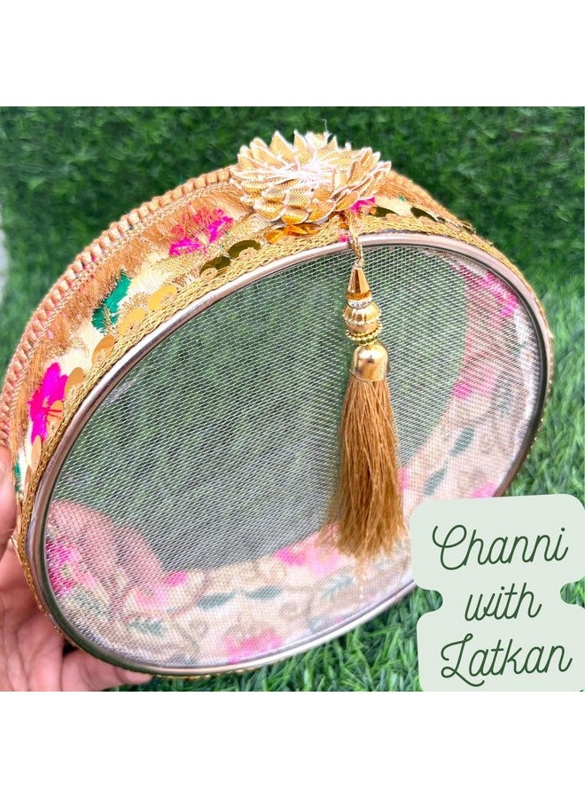 Artonezt مجموعة أطباق كارووا تشاوث اليدوية المزخرفة 6 قطع للاحتفال بكارووا تشاوث، أطباق بوجا لعيد ديوالي، نافراتري، فارالاكسمي، لاكشمي، غانيش آرتي - Image 3