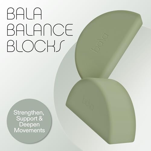 Bala Balance Blocks 2 Pack Yoga Blocks for Working Out Sage SemiCircular Yoga Accessories for Stretching Exercise Yoga Equipment for Home Workout Yoga Block Essentials for Women Men - Image 3