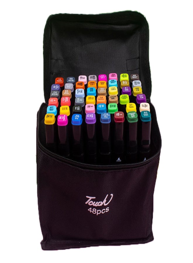 Touch Artist Dual Tip Markers Set, Alcohol Based Permanent Markers Pens for Kids Adult Coloring Books Sketching and Card - Image 1