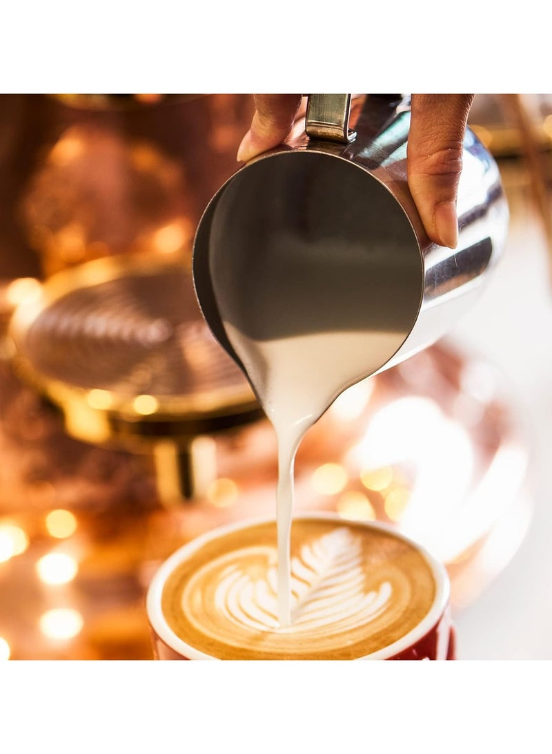 600ml Milk Frothing Jug  Stainless Steel Milk Pitcher Cup Barista Milk Jug  Stainless Steel Powder Shakers and Coffee Decorating Art Pen  Coffee Latte Art Stencils for Making Coffee Cappuccino Frothing Milk Coffee Machine  - Image 4