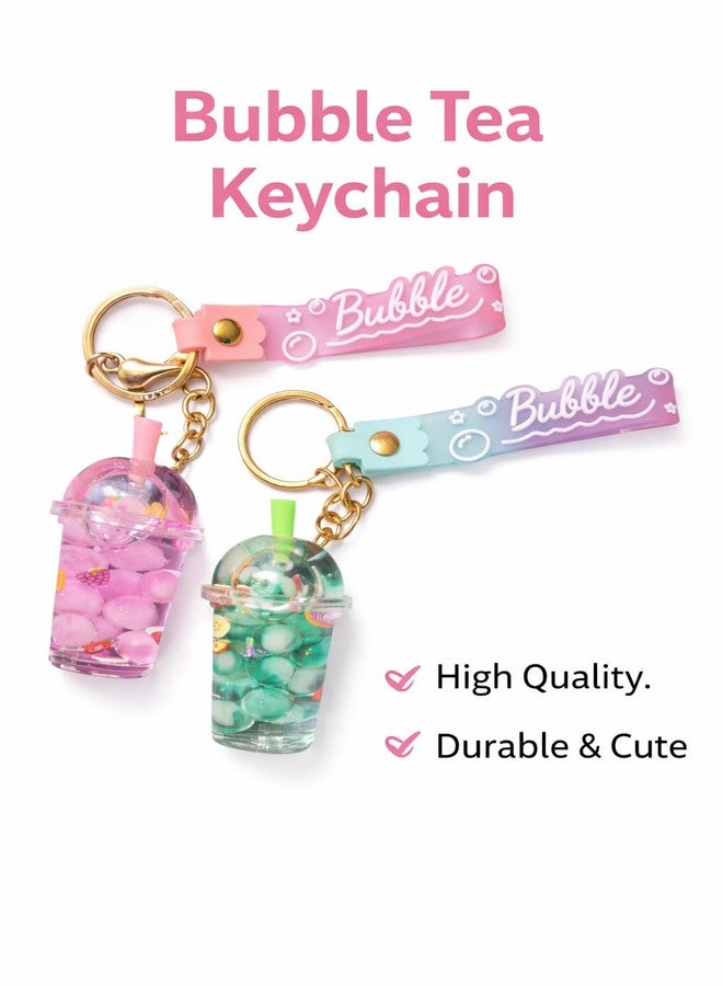 Cute Bubble Tea Keychain for Girls & Women | Mini Drink Cup Charm Key Ring | Stylish Bag & Car Key Accessory | Lightweight & Durable (Pack of 1) - Image 3