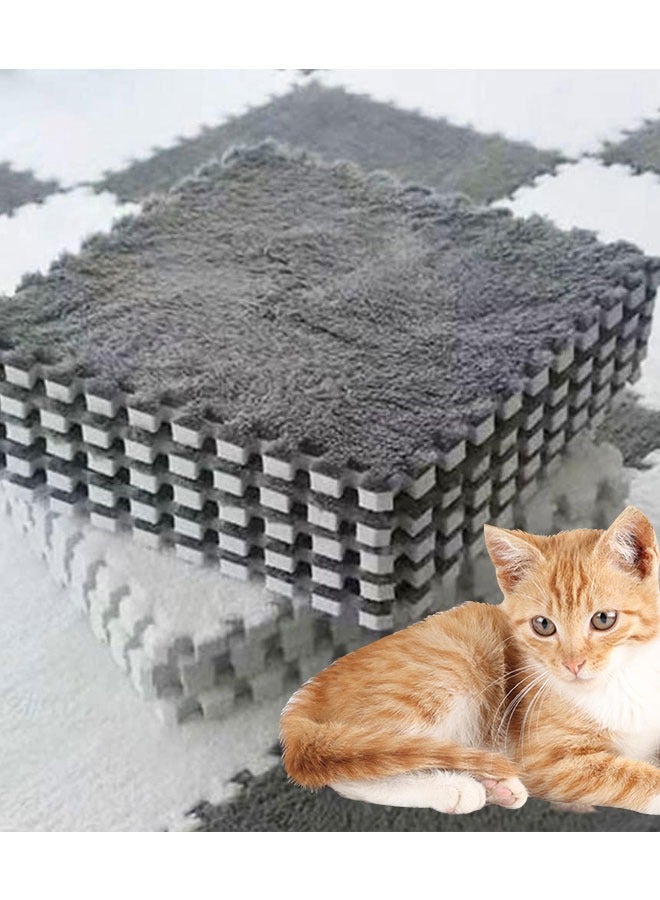 Generic 10Pcs 11” x 11” Cat Cage Pads Washable, Reusable Cat  Fleece Cage Liners Soft Warm Rabbit Sleep Mat Blanket Bed (Grey)  - Image 1