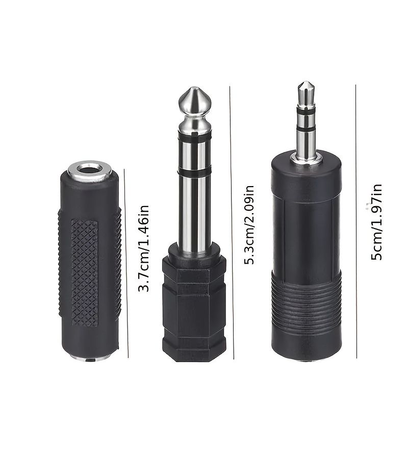 2 Sets 3.5mm to 6.5mm Audio Adapter PC Microphone Guitar Speakers - Image 5