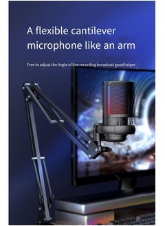 Furtey Gaming Microphone USB Condenser Podcast Microphone with RGB Lighting Tap-to-Mute Sensor Cardioid Polar Pattern for Gaming Streaming  - Image 2