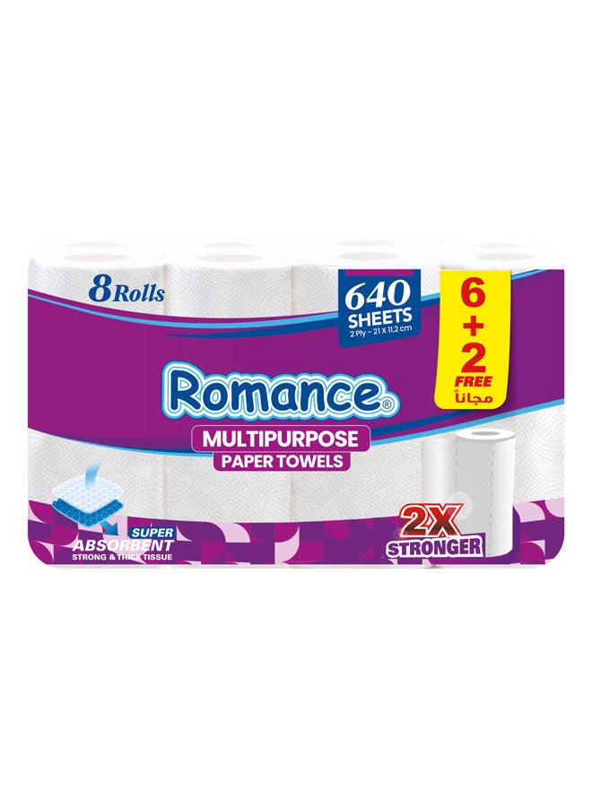 640 Sheet Kitchen Towel (6+2) Rolls