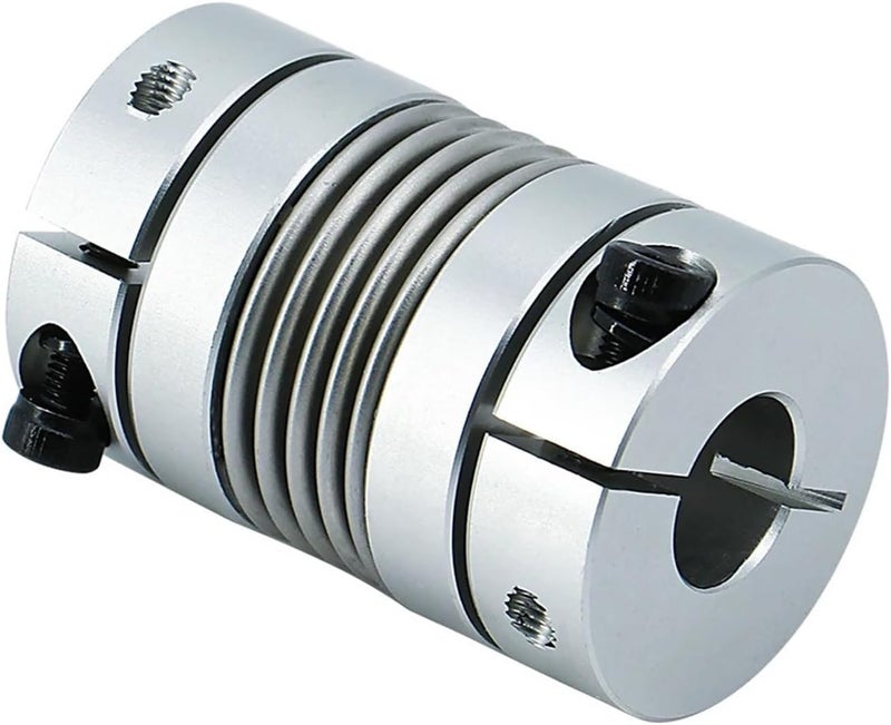 Aluminum Alloy Flexible Bellows Coupling 10x12mm For Encoder Step Servo Motor - Image 1