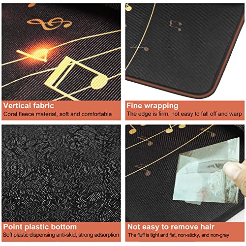 TORIBIO Drum Rug, 4 Ft x 6 Ft Drum Mat Carpet Music Rug with Non-Slip Grip Bottom, Soundproof Rug Pads Electrical Carpet Accessories for Drummers,Musical Note - Image 5