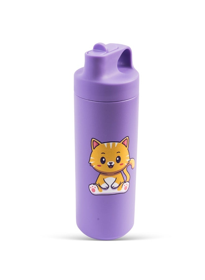 Cocobee-Stainless Steel Vacuum Flask, High Quality Food Grade Material, Leakproof, Odour Free, 550Ml, 3 Years+ - Purple - Image 1