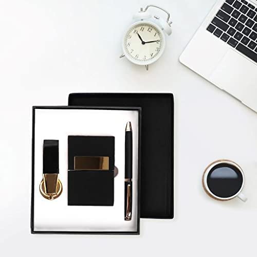 FABULASTIC Gift Set with Metal Pen, Magnetic Debit/Credit Card Holder and Metal Leather Keychain | Men Gift Set Combo | Gifts for Men Birthday Special Unique I Men Gift Ideas (Black) - Image 4