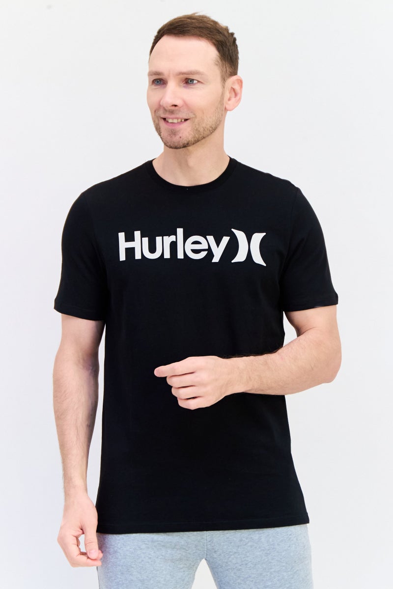 Hurley Men Sportswear Fit Short Sleeve Outdoor T Shirt, Black  - Image 1