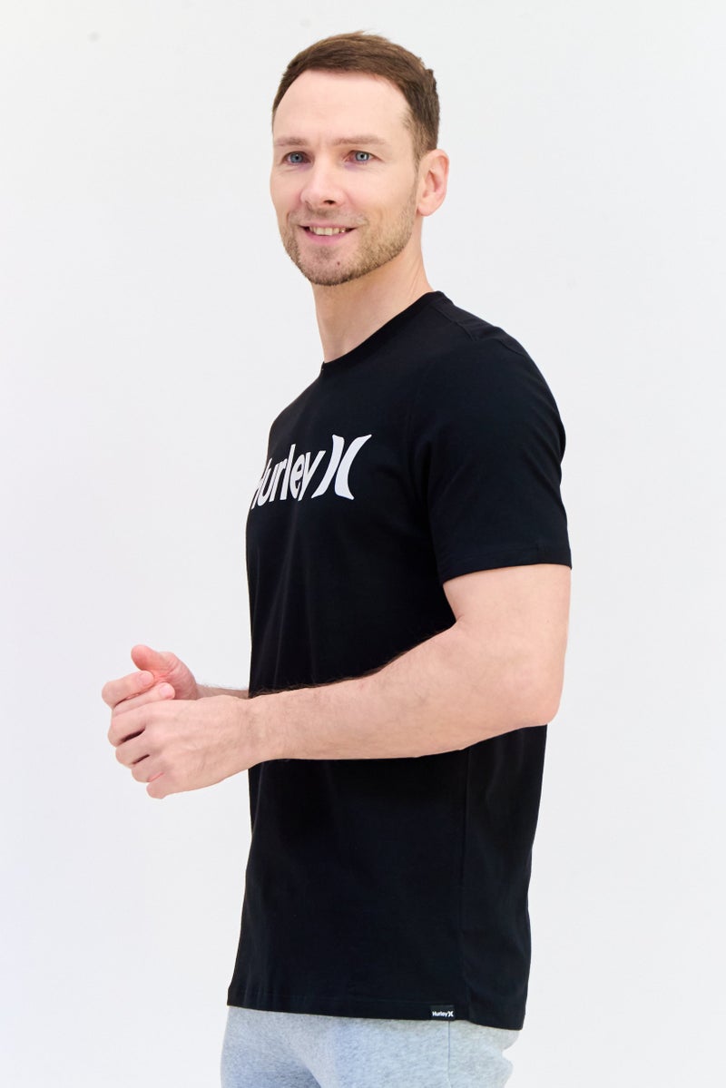 Hurley Men Sportswear Fit Short Sleeve Outdoor T Shirt, Black  - Image 3