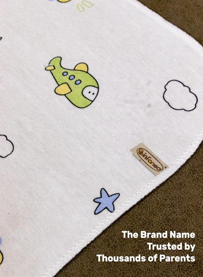 Rachna Premium Cotton Hosiery Baby Washcloth Set - 171A - Pack of 6, 26×28 cm (10×11 in) | Extra‑Soft, Quick‑Dry Muslin Face & Burp Napkins for Newborns & Infant Care - Image 5
