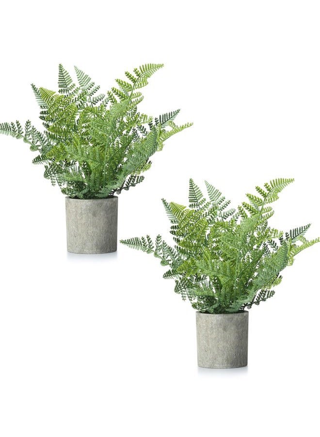 FAVOWREATH 2 Pack Small Fake Plants Potted Artificial Plants for Home Decor Office Room Farmhouse Indoor Table Bathroom Decor - Image 1