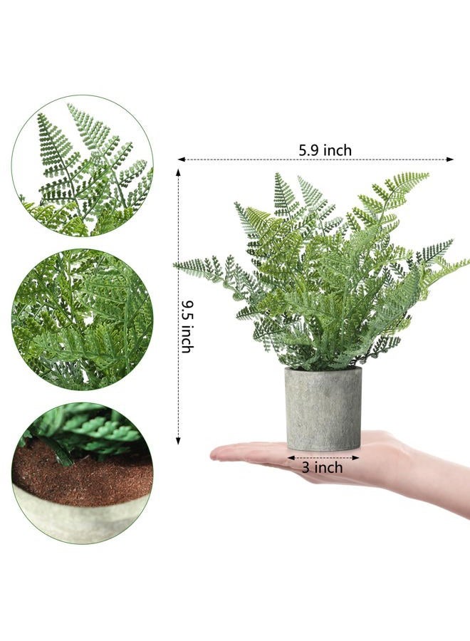 FAVOWREATH 2 Pack Small Fake Plants Potted Artificial Plants for Home Decor Office Room Farmhouse Indoor Table Bathroom Decor - Image 2