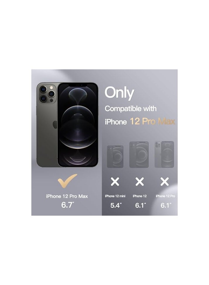 JETech Magnetic Silicone Case for iPhone 12 Pro Max 6.7-Inch, Compatible with MagSafe, Phone Cover with Camera Lens Full Protection (Black) - Image 2