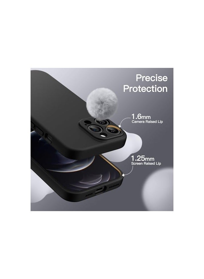 JETech Magnetic Silicone Case for iPhone 12 Pro Max 6.7-Inch, Compatible with MagSafe, Phone Cover with Camera Lens Full Protection (Black) - Image 4